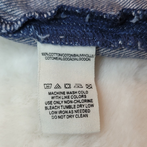 Free People Come A Little Closer Denim Skirt Front Button with Chevron Pockets - Picture 12 of 16